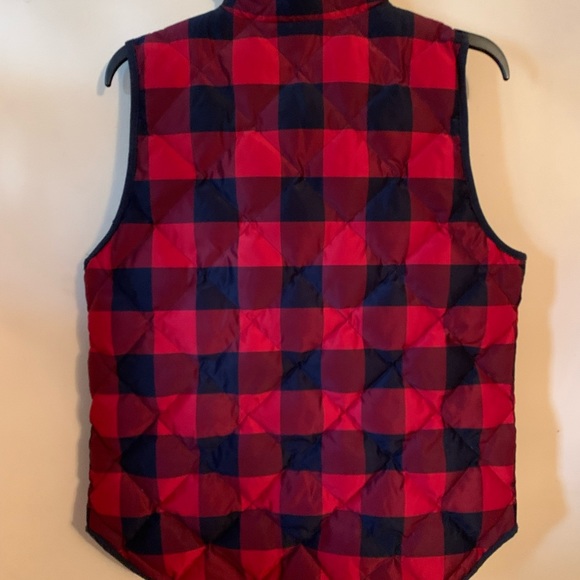 J.Crew Plaid Zip Up Vest Sz Medium - Picture 6 of 9